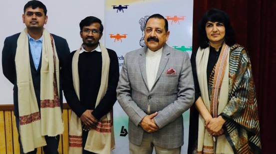 Union Minister DrJitendra Singh felicitates the